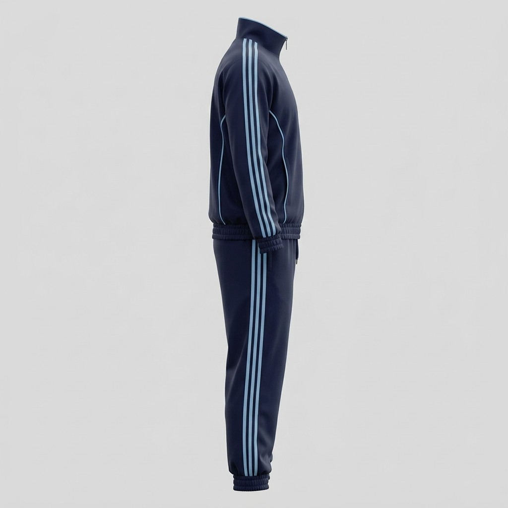 Track Suit Blue with Stripes