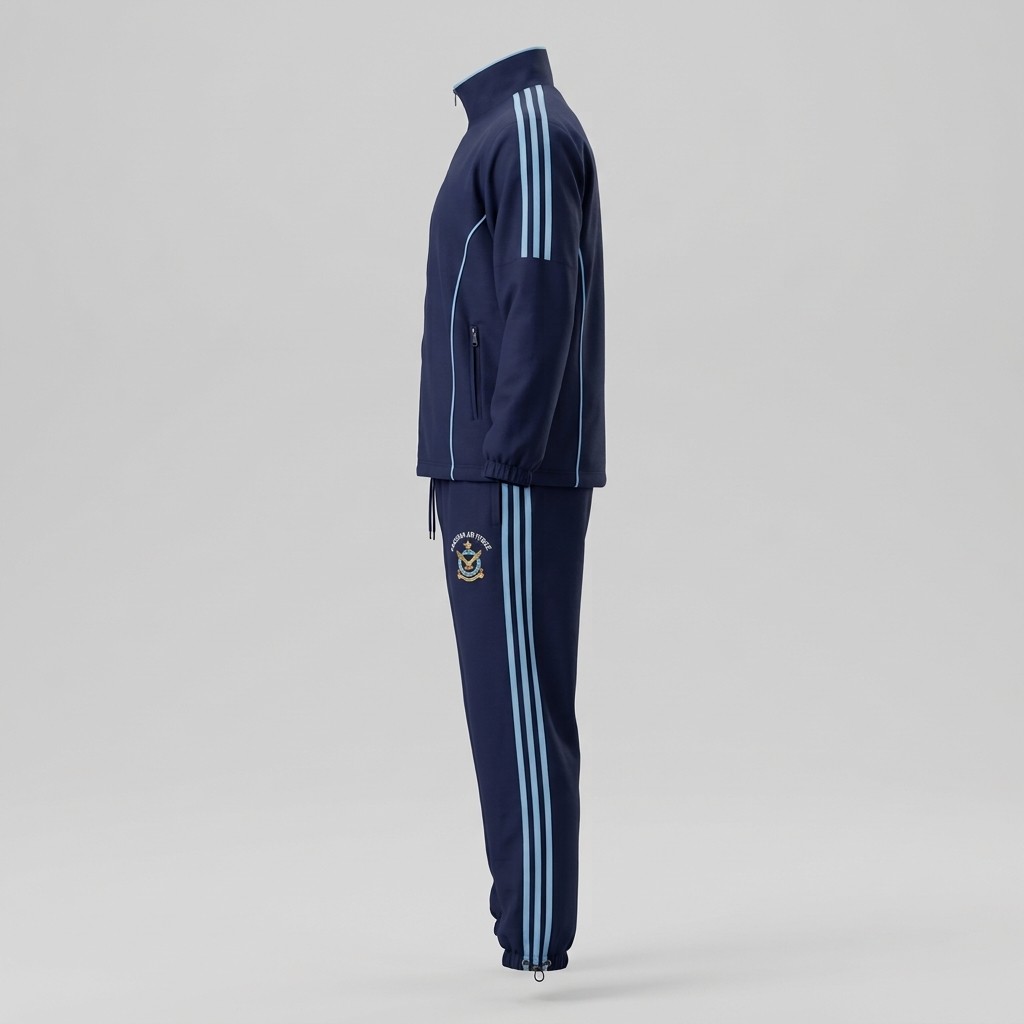 Track Suit Blue with Stripes