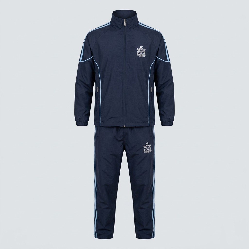 Track Suit Blue with Stripes